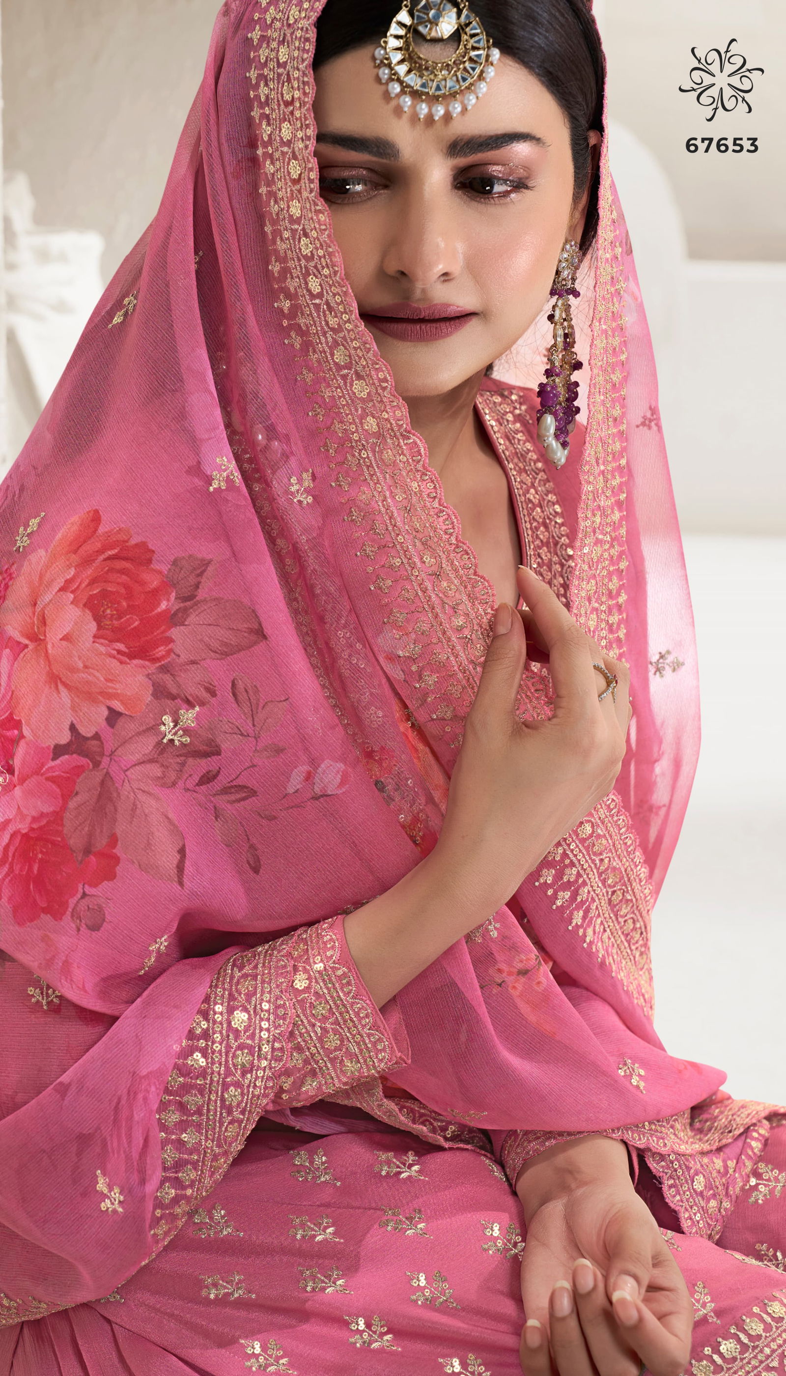 Shalini By Vinay Chinon Embroidery Wedding Salwar Suit Wholesale Market